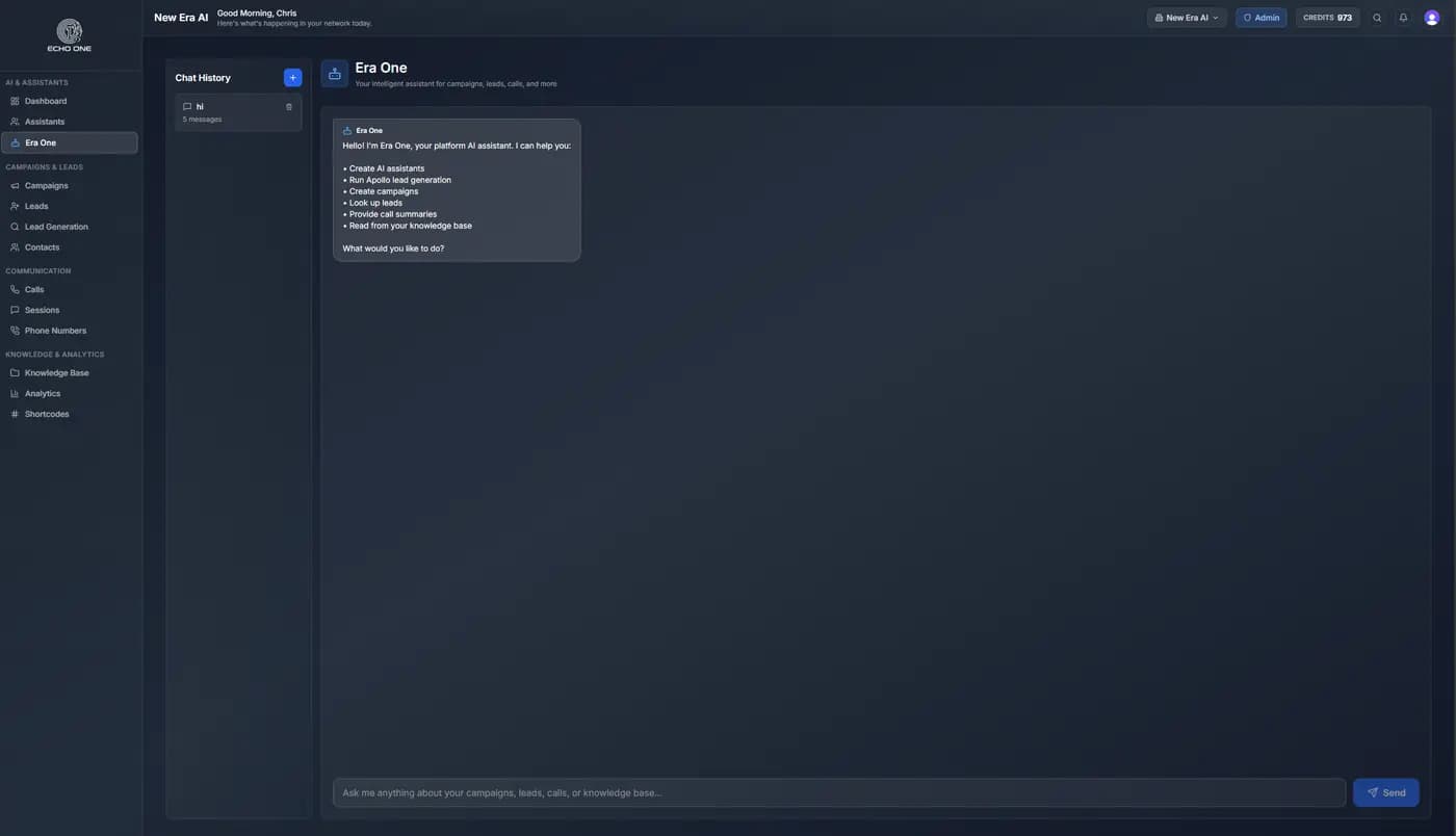 Echo One integration view