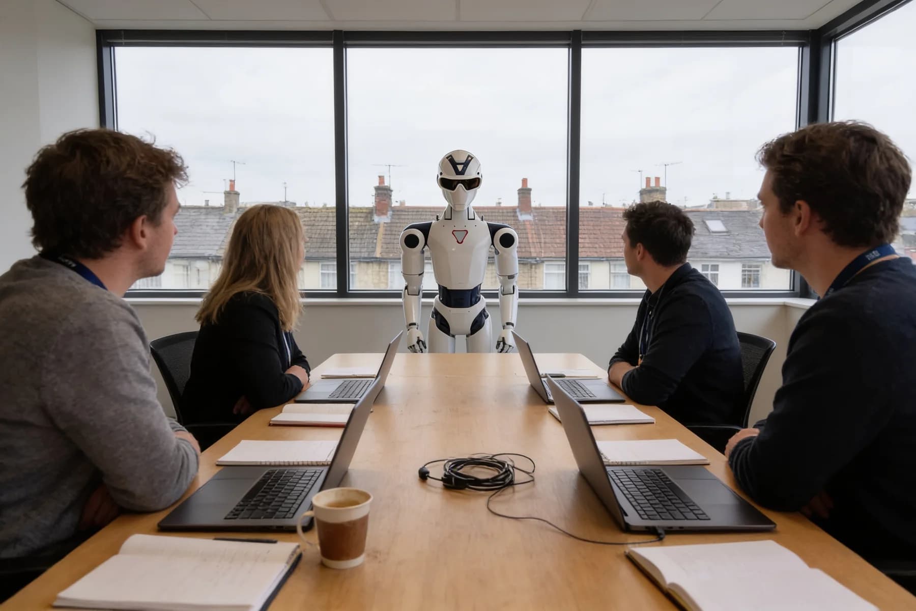 Jimmy in a boardroom during a New Era AI demonstration